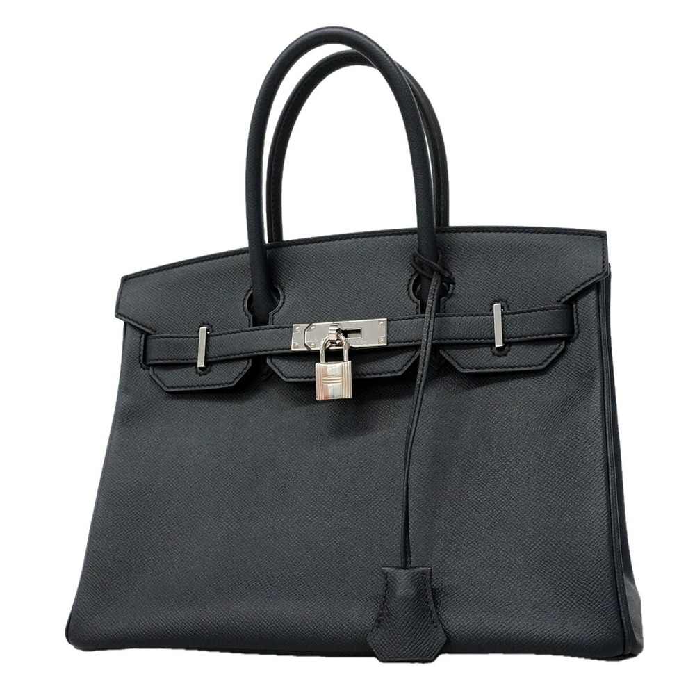 Hermes Birkin 30 Handbag, Veau Epsom Leather, Blue Nuit, C Stamp, Women's, OP...